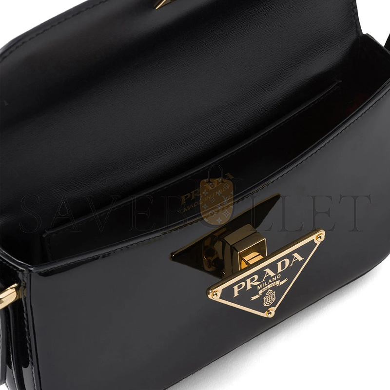 Pra*a logo-plaque leather shoulder bag 1bd339 (20.5*10.5*4cm)